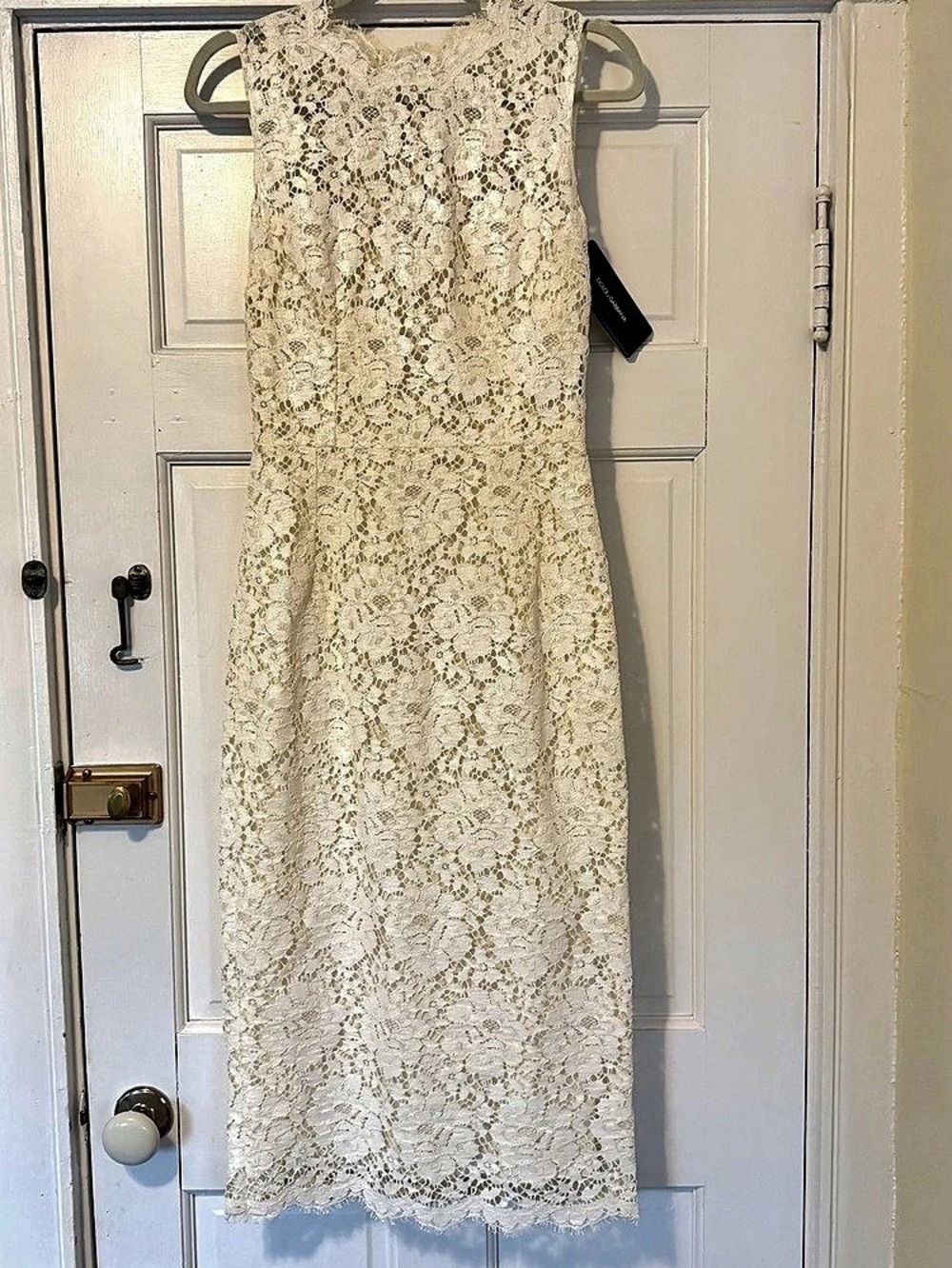 Dolce & Gabbana Lace Dress Floral Lace Midi Dress Size 40 NWT